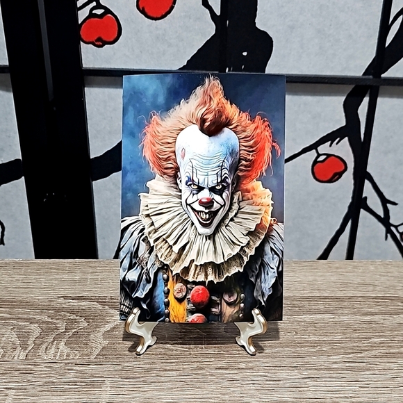 4x6 Pennywise The Clown‎ IT Scary Fantasy Wall Art Watercolor Oil Painting Print - Picture 6 of 6